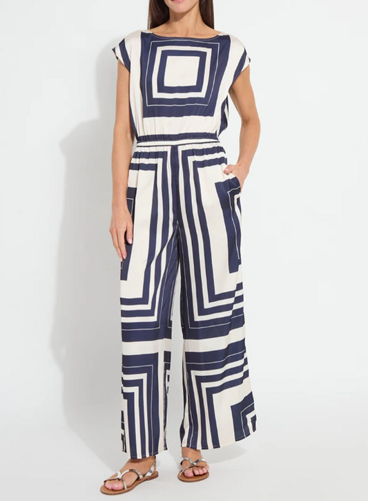Lysse Fabina Printed Jumpsuit in Costa Mosaica