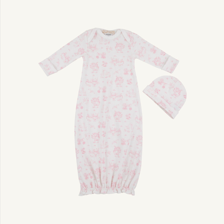 The Beaufort Bonnet Company Adorable Everyday Set in Sir Proper's Sweet Arrival Hampton's Hot Pink