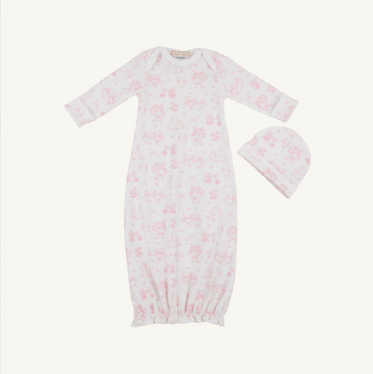 The Beaufort Bonnet Company Adorable Everyday Set in Sir Proper's Sweet Arrival Hampton's Hot Pink