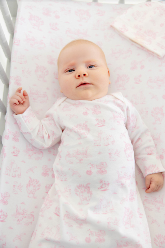 The Beaufort Bonnet Company Adorable Everyday Set in Sir Proper's Sweet Arrival Hampton's Hot Pink