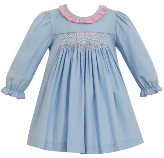 Petit Bebe Elloise Light Blue Corduroy Dress (Kids)