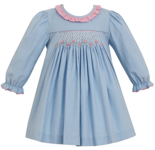 Petit Bebe Elloise Light Blue Corduroy Dress (Kids)