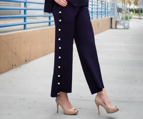 Joh Francine Pearl Pant in Navy