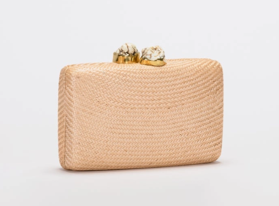 Kayu Jen Clutch in Blush with White Stone