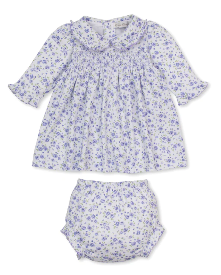 Kissy Kissy Dress Set Smocked Print in Cottage Roses