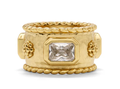 Capucine De Wulf Berry Band Ring with Clear Cubic Zirconia Size 7