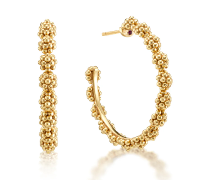 Capucine De Wulf Berry Icon Medium Hoop Earrings in Gold