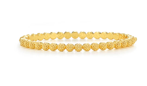 Capucine De Wulf Berry Eternity Petite Hinged Bangle in Gold