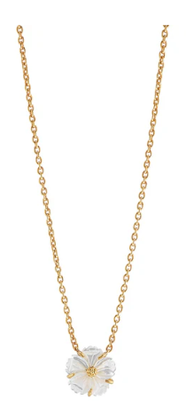 Capucine De Wulf Mermaid Garden Petite Station Necklace in Mother of Pearl