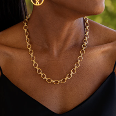 Capucine De Wulf Cleoparta Small Link Necklace in Gold