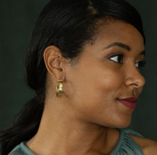 Capucine De Wulf Cleopatra Classic Medium Hoop Earrings in Gold