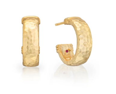 Capucine De Wulf Cleopatra Classic Small Hoop Earrings in Gold