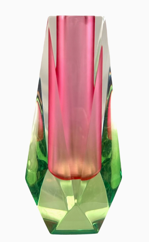 Maven Home Bud Vase in Pink and Green