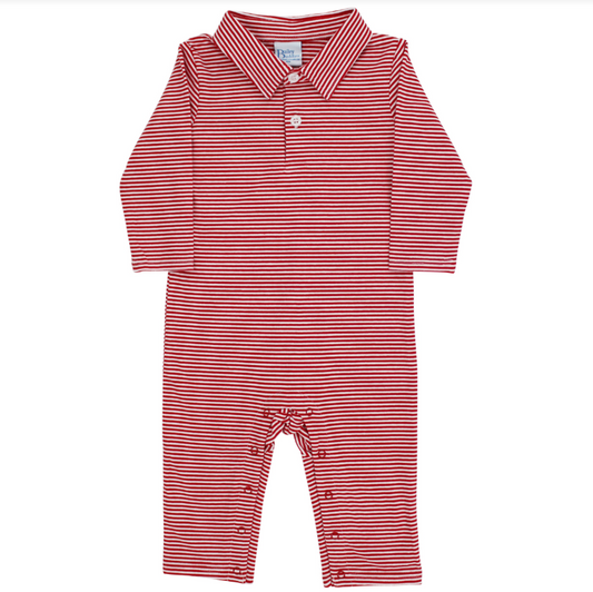 Bailey Boys Red Stripe Play Suit