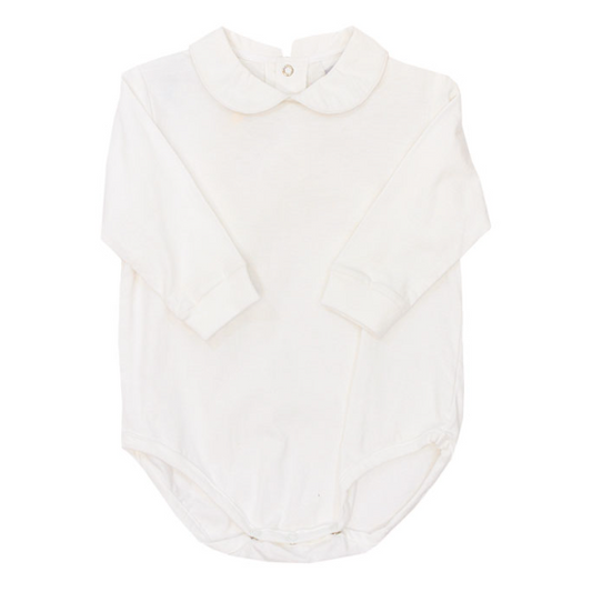 Bailey Boys Knit Boys Long Sleeve Onesie in White