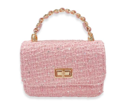 Doe A Deer Tweed & Sequins Purse