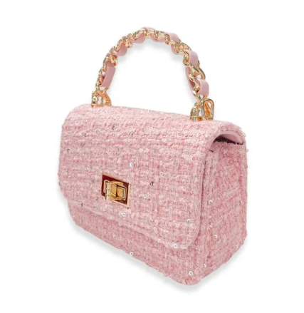 Doe A Deer Tweed & Sequins Purse