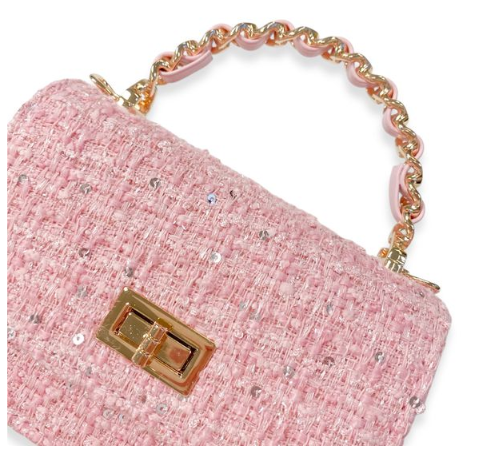 Doe A Deer Tweed & Sequins Purse