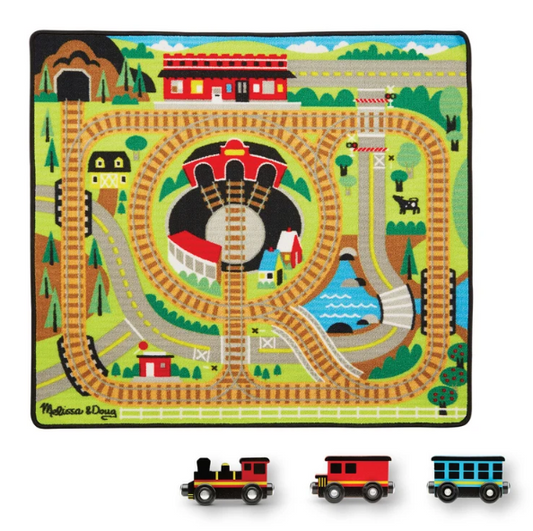 Melissa & Doug Round the Rails Train Rug