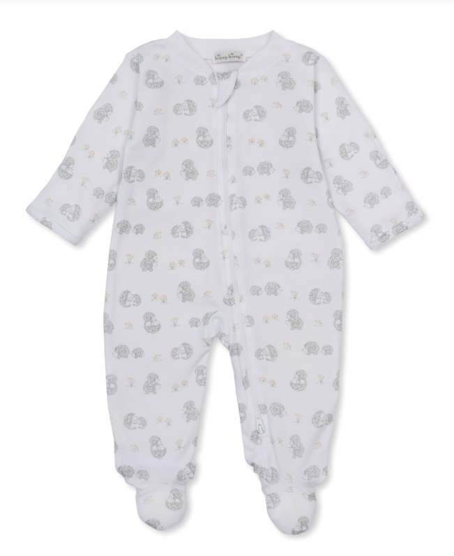 Kissy Kissy Footie with Zip in Hedgehogs Little Woods