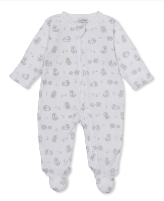 Kissy Kissy Footie with Zip in Hedgehogs Little Woods