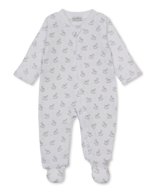 Kissy Kissy Footie with Zip in Gingham Rockers