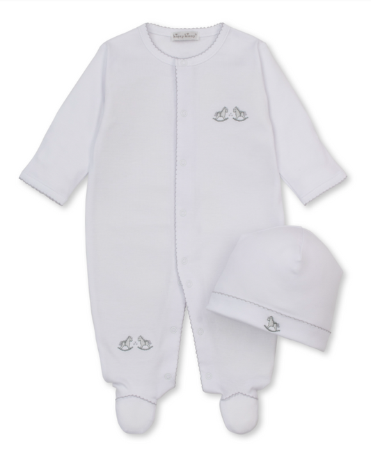 Kissy Kissy Footie with Hat Set in Gingham Rockers
