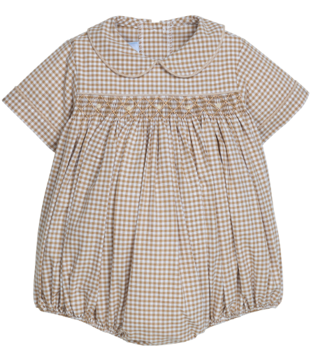 Little English Barrington Bubble in Khaki Gingham
