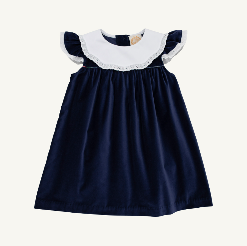 The Beaufort Bonnet Company Franny Velveteen Frock in Covington Cottage Plaid