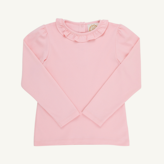 The Beaufort Bonnet Company Reece Ruffle Top in Sandpearl Pink