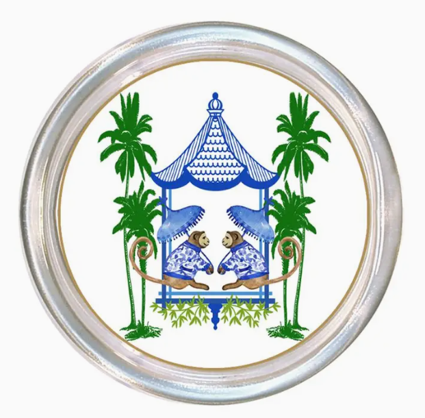 Marye Kelley Chic Monkeys with Pagoda Coaster