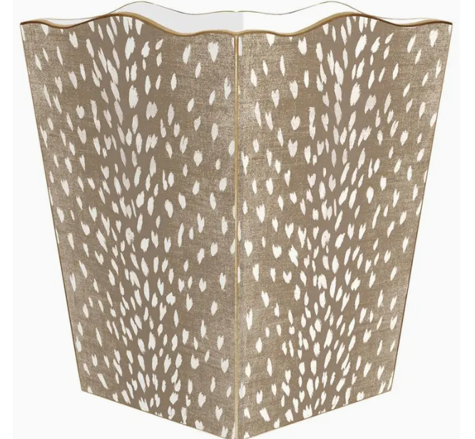 Marye Kelley Tan Antelope Wastepaper Basket