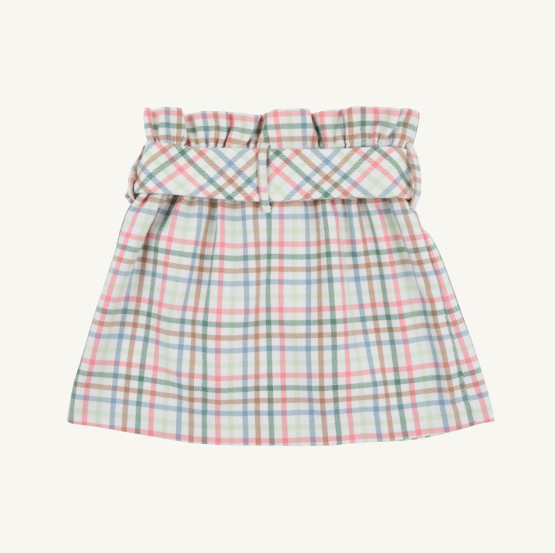 The Beaufort Bonnet Company Beasley Bow Skirt in Manalapan Plaid