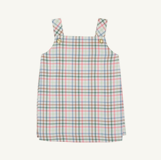 The Beaufort Bonnet Company Pleated Ginny Jumper in Manalapan Plaid