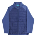 Bailey Boys Quilted Bomber Jacket in Navy