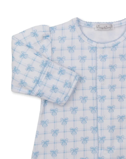 Kissy Kissy Sack in Windowpane Bows