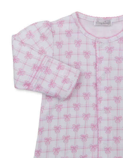 Kissy Kissy Sack in Windowpane Bows