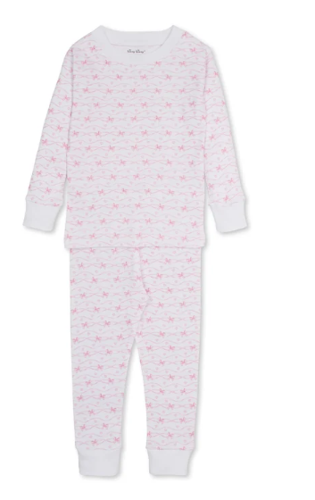 Kissy Kissy Pajama Snug Set in Windowpane Bows