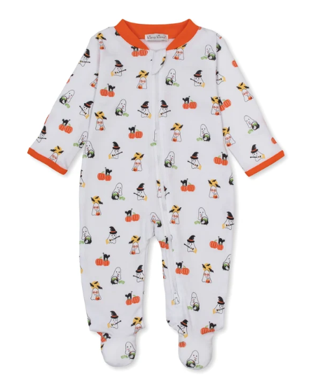 Kissy Kissy Footie with Zip in Halloween Ghosts
