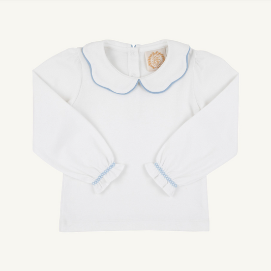 The Beaufort Bonnet Company Emma's Knit Top in Worth Ave White
