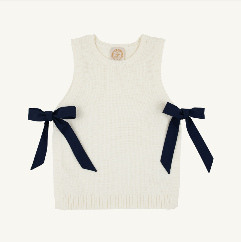 The Beaufort Bonnet Company Shae Sweater Vest in Palmetto Pearl