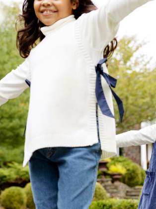 The Beaufort Bonnet Company Shae Sweater Vest in Palmetto Pearl
