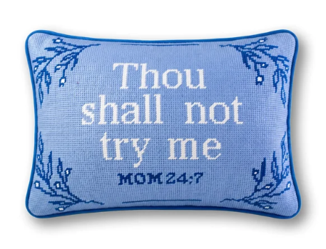 Furbish Needle Point Pillow in Try Me