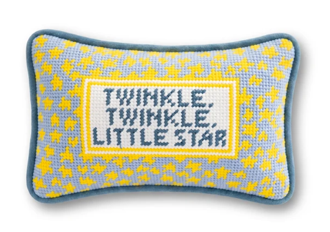 Furbish Needle Point Pillow Mini in Twinkle Twinkle