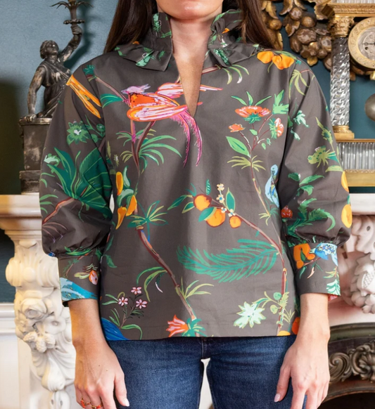 House of MBR Harper Estate Top in Feather Frolic