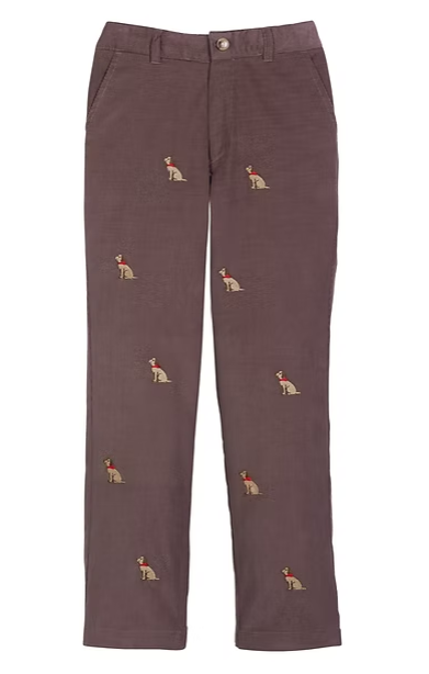 Little English Embroidered Classic Pant in Seated Labs