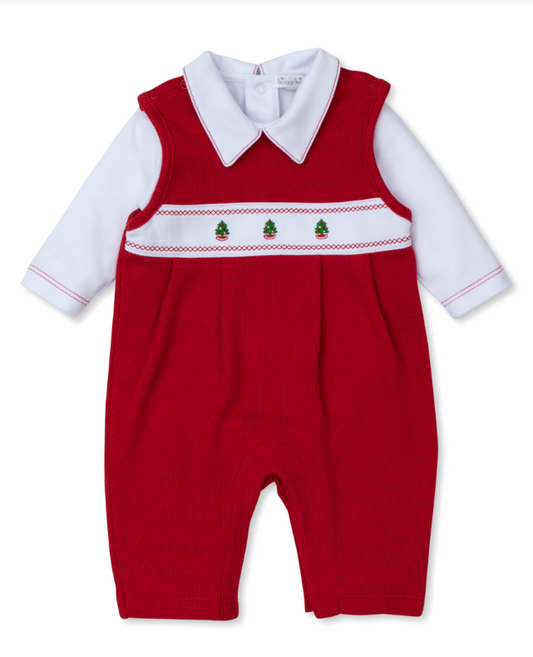 Kissy Kissy Overall Set in Classic Treasures Holiday