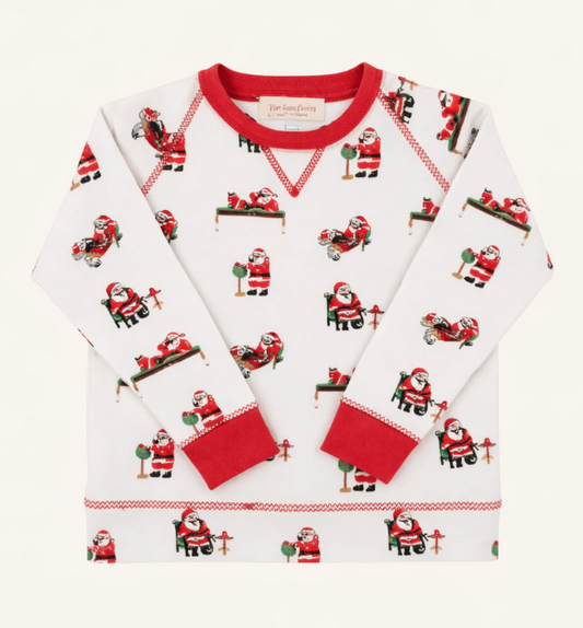 The Beaufort Bonnet Company Cassidy Comfy Crewneck in Serious Santa Business