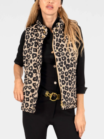 Gretchen Scott Wildcat Puffer Vest in Champagne