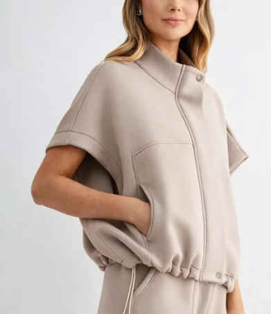 Joh Frankie Poncho Jacket in Taupe